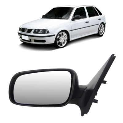 Retrovisor Externo Vw Gol/ Parati G3/G4 4 Portas Saveiro G3/G4 00/14 Fixo Lado Esquerdo Convexo Metagal