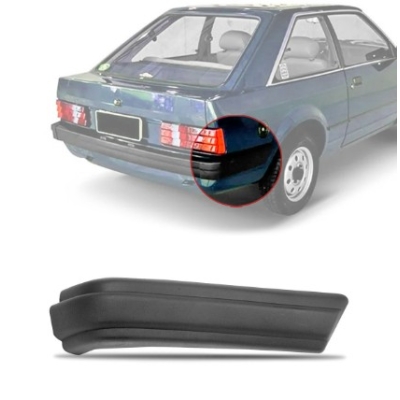 Ponteira Do Para-choque Traseiro Escort 1984 A 1986 Preto Lado Direito