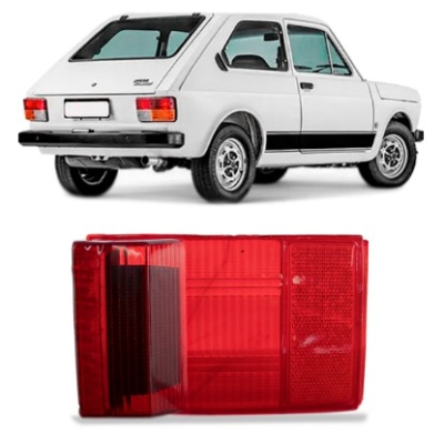 Lente Da Lanterna Traseira Fiat Spazio 1983 A 1986 Reta Acrílica Vermelha