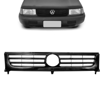 Grade Frontal Do Radiador Para O Modelo Original Do Vw Santana De 1995 Até 1998 - Na Cor Preta.