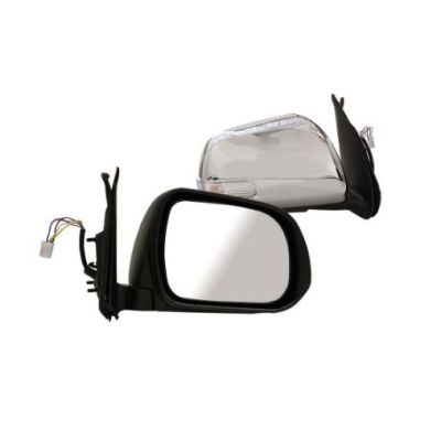 Espelho Retrovisor Externo Toyota Hilux 2012 A 2016 Lado Esquerdo Elétrico Cromado Com Pisca