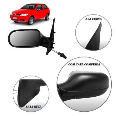 Retrovisor Externo - Fiat Palio / Strada 2008/2010 - Duas Portas / Com Controle / Esquerdo (Motorista)