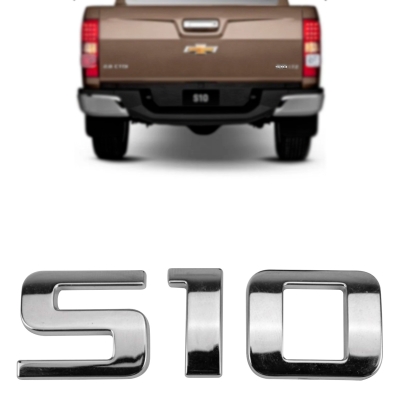 Emblema 'S10' - Chevrolet S10 2012/2016 - Cromado / Pequeno