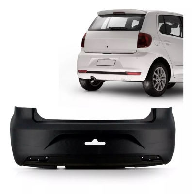 Parachoque Envolvente Traseiro VW Fox / Preto Liso - Após 2014