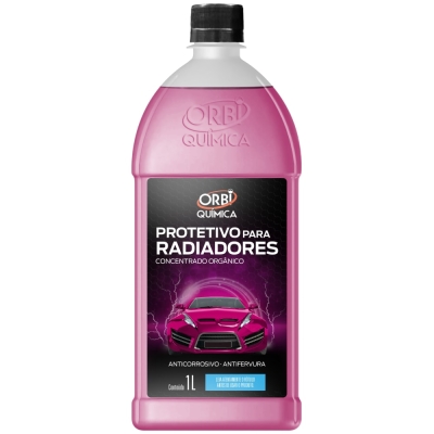 Aditivo Para Radiador Concentrado Orgânico Rosa (Baseado Em Tecnologia Híbrida Protege Contra Corrosão) - 1 Litro.