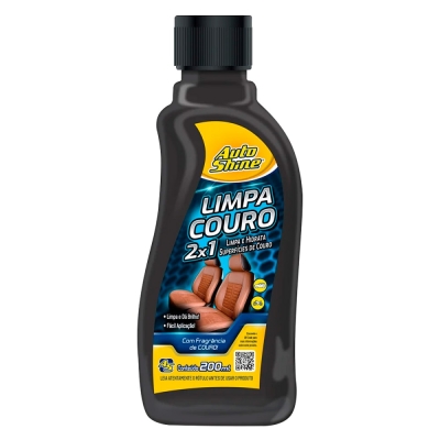 Limpa Couros Autoshine 200ml - Estofados Em Couro Ou Vinil - Protege E Hidrata.