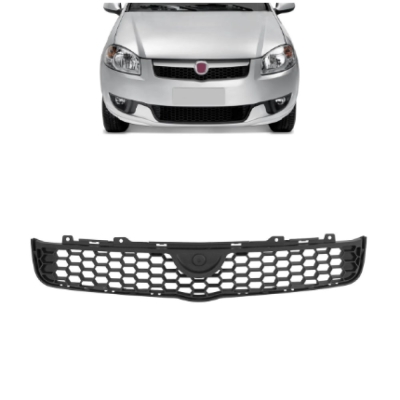 Grade Frontal Do Radiador Fiat Strada/ Weekend Trekking/ Siena El 13/16 Preta Sem Moldura