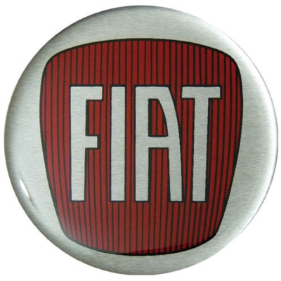 Emblema Resinado Para Calota Da Linha Fiat (51mm) Vinho (Jogo Com 4 Peças).