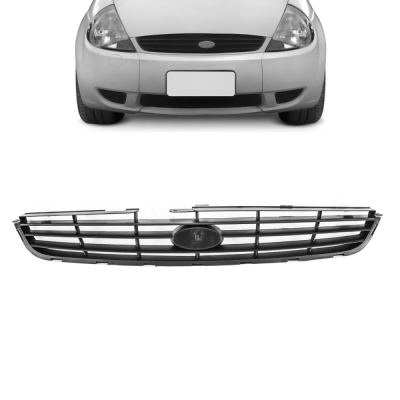 Grade Frontal Do Radiador - Ford KA 2001/2003 - Preta / Modelo Original