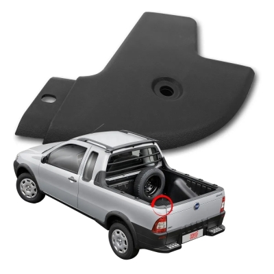 Protetor Da Tampa Da Caçamba - Fiat Strada 1997/2013 - Superior / Canto Lateral / Esquerdo