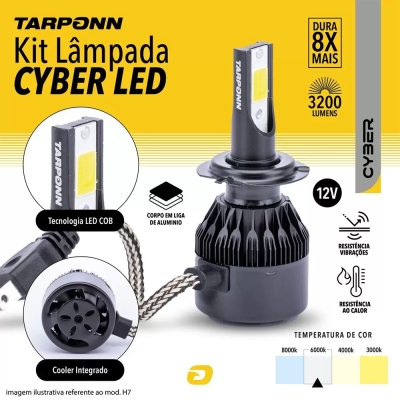 Lâmpada Super LED - Cyber H1 / 36W / 3200LM / 6000K