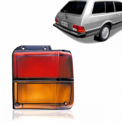 Lanterna Traseira Ford Belina Scala / Del Rey 1983/1991 (Canto) | Plástico Âmbar | Lado Esquerdo.