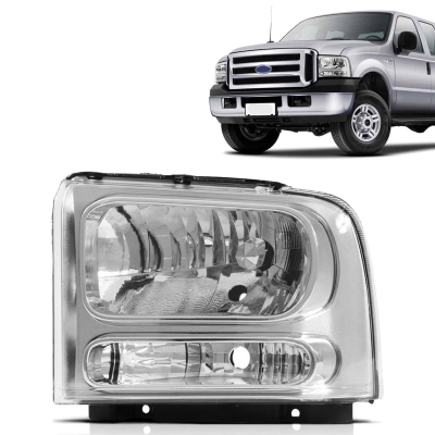 Farol Modelo Original | Ford F250/ F350/ F4000 2007/2012 - Lado Esquerdo