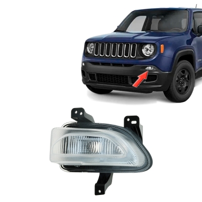 Lanterna Dianteira - Jeep Renegade 2015/2021 - Acrilica Cristal Lado Esquerdo