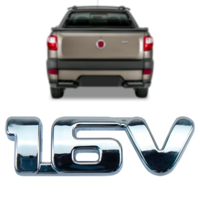 Emblema Letreiro 16v Carros Fiat 2011 A 2017 Cromado