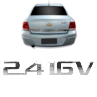 Emblema '2.4 16V' - Chevrolet Vectra 2006/2011 - Cromado