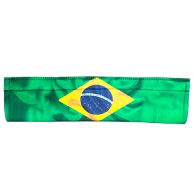 Almofada Protetora Do Cinto Segurança Bandeira Brasil Em Neoprene Universal