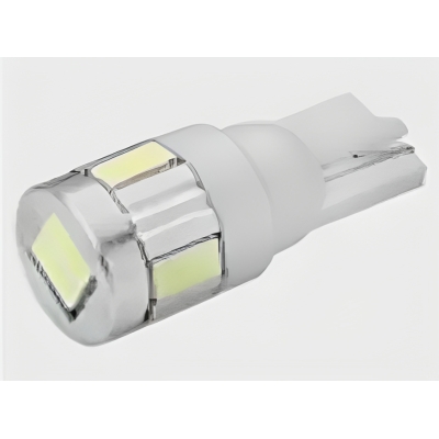 Lâmpada LED Pingo - T10 / 6 Leds / Super Branca / 12v / Par