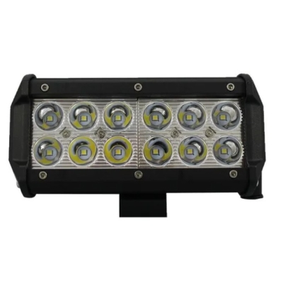 Farol Milha Led Retangular 36w 6000k 12v/24v Bivolt 12 Leds