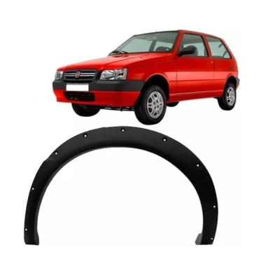 Acabamento Paralama Dianteiro Fiat Uno Way Após 2004 Preto Lado Direito