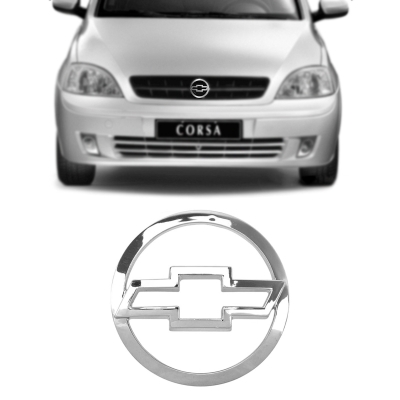 Emblema 'Logo Chevrolet' - Chevrolet Corsa (Hatch e Sedan) 2002/2012 - Cromado / Vazado / Grade Do Radiador