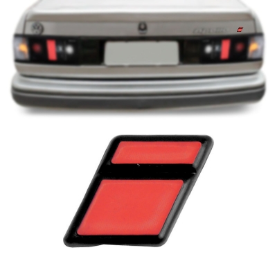 Emblema 'i' - Família Volkswagen 1990/2000 - Vermelho / Fundo Preto / Injeção Eletrônica