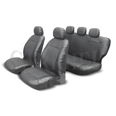 Capa De Banco - Uso Universal - Linha Corino / Cinza / 4 Peças (Completo)