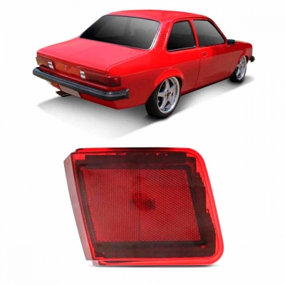 Lanterna Traseira Do Gm Chevette Sedan 1980/1982 Plástico Vermelho (Canto) | Lado Direito.