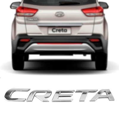 Emblema 'CRETA' - Hyundai Creta 2017/2019 - Cromado