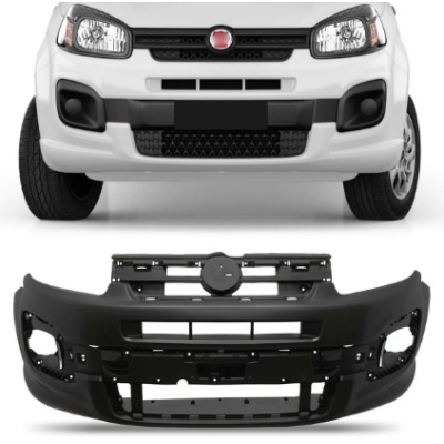 Parachoque Envolvente Dianteiro Fiat Uno Após 2016 Preto Liso