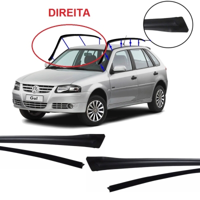 Friso Teto Direito Gol 2000 A 2008 2 Portas G3 E G4 Aba Larga - Autotravi