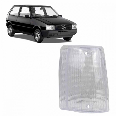 Lente Da Lanterna Dianteira Fiat Uno / Fiorino / Elba / Prêmio 1984/1990 | Plástico Cristal | Lado Direito.