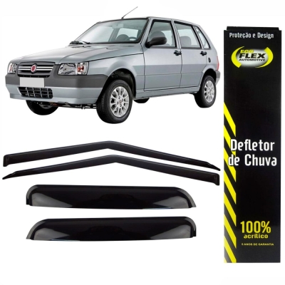 Calha De Chuva Para Fiat Uno Até 1999 - 4 Portas