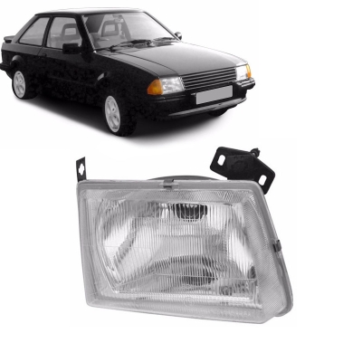 Farol H4 Com Soquete > Ford Escort 1983/1986 - Lado Direito.