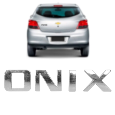 Emblema 'ONIX' - Chevrolet Onix 2013/2019 - Cromado