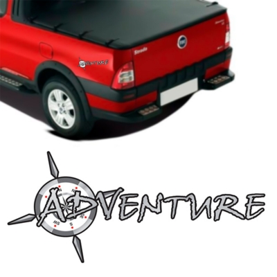 Emblema 'ADVENTURE' - Família Fiat 2002/2006 - Prata / Adesivo