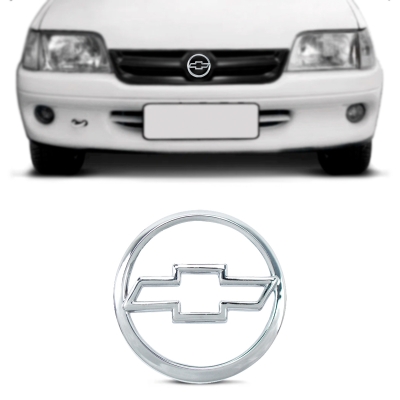 Emblema 'Logo Chevrolet' - Chevrolet Ipanema / Kadett / Vectra 1996/2001 - Cromado / Vazado / Grade Do Radiador