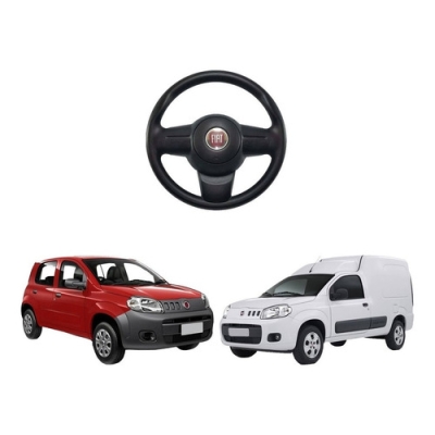 Volante Fiat Uno De 2010 Até 2019 - Diâmetro 37cm - Acompanha Acionador De Buzina.