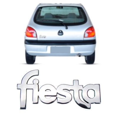 Emblema 'Fiesta' - Ford Fiesta 2000/2003 - Cromado