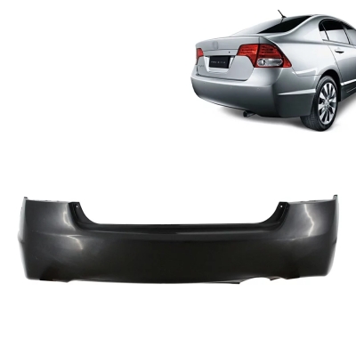 Parachoque Envolvente Traseiro Honda Civic / Preto Liso - 2006/2011