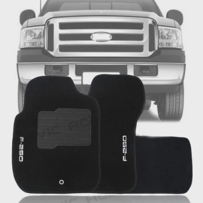 Tapete Personalizado Ford F250 Cabine Simples - Preto