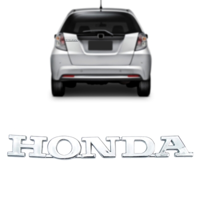Emblema 'HONDA' - Família Honda - Cromado / Porta Malas