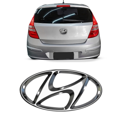 Emblema 'Logo Hyundai' - Hyundai i30 2009/2012 - Cromado / Porta Malas