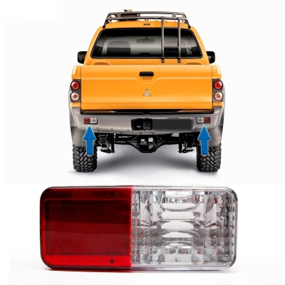 Lanterna Do Parachoque Traseiro - Mitsubishi L200 HPE Outdoor / Pajero HPE Outdoor 2004/2012 - Lanterna De Ré / Refletor