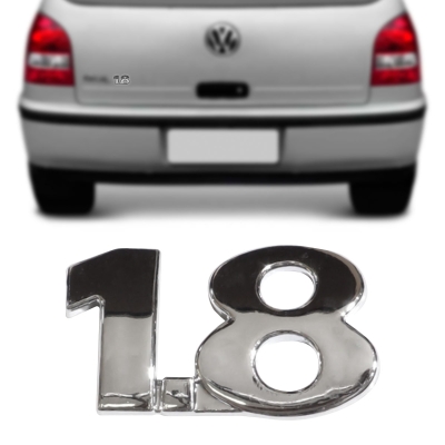 Emblema '1.8' - Família Volkswagen G3 2000/2005 - Cromado