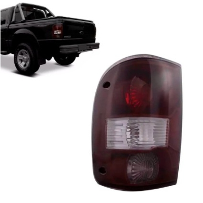 Lanterna Traseira Ford Ranger 2005 A 2009 Acrilica Fume Claro Re Cristal Lado Esquerdo
