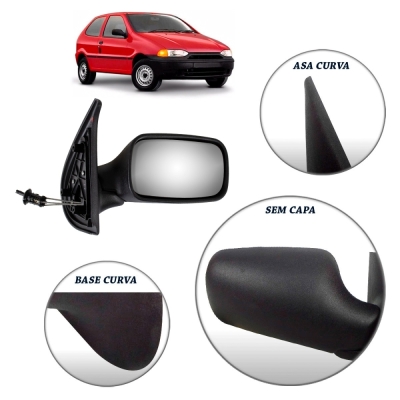 Retrovisor Externo - Fiat Palio / Strada 1996/2000 - Duas Portas / Com Controle / Direito (Carona)