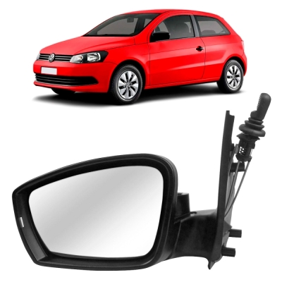 Retrovisor Externo - Volkswagen Gol / Voyage 2013/2022 (G6, G7 e G8) - Quatro Portas / Com Controle / Sem Seta (Pisca) / Esquerdo (Motorista)