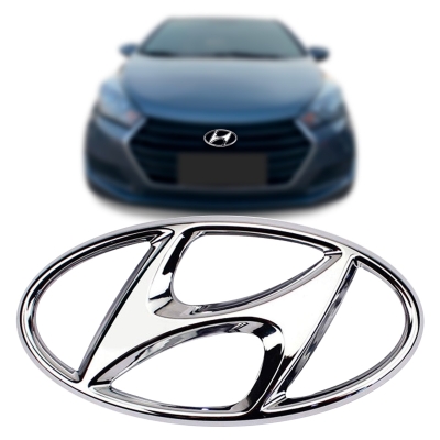 Emblema 'Logo Hyundai' - Hyundai HB20 / HB20s 2013/2019 - Cromado / Grade Do Radiador