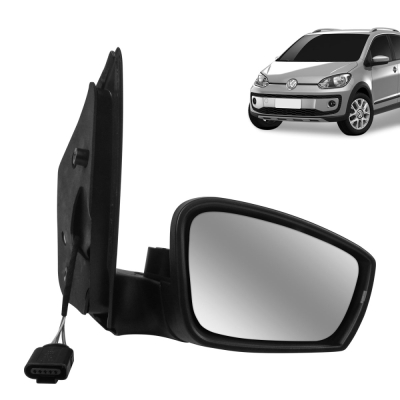 Retrovisor Externo - Volkswagen UP 2014/2017 - Duas Portas e Quatro Portas / Com Controle Elétrico / Com Seta (Pisca) / Esquerdo (Motorista)